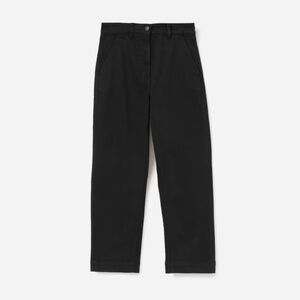 Everlane black straight-leg pant in 0